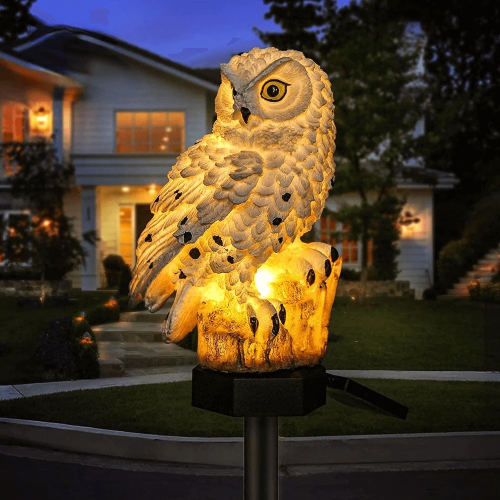 Solcelle Ugler Lampe (2-Pak) - Havedekoration