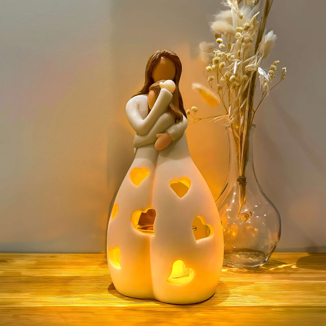 Romantisk LED Bordlampe i Beige