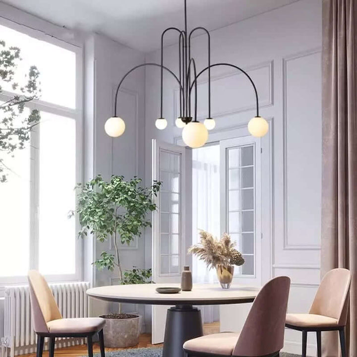 Elegant Pendel Lampe i Glas & Metal - 75/45cm
