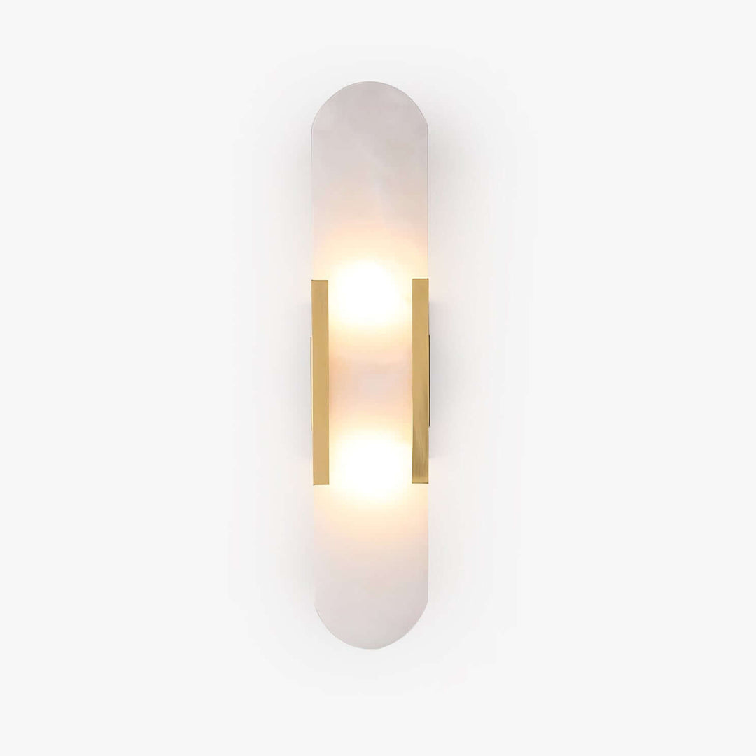 Alabast Væglampe, Aflang Design