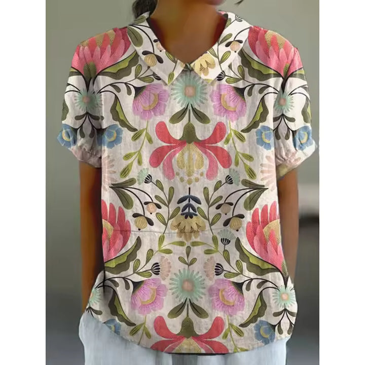 Damebluse med Blonde og Krave – Elegant Klassisk Stil til Kvinder