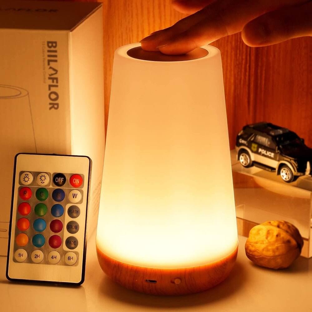 Bærbar LED Bordlampe med Touch-kontrol