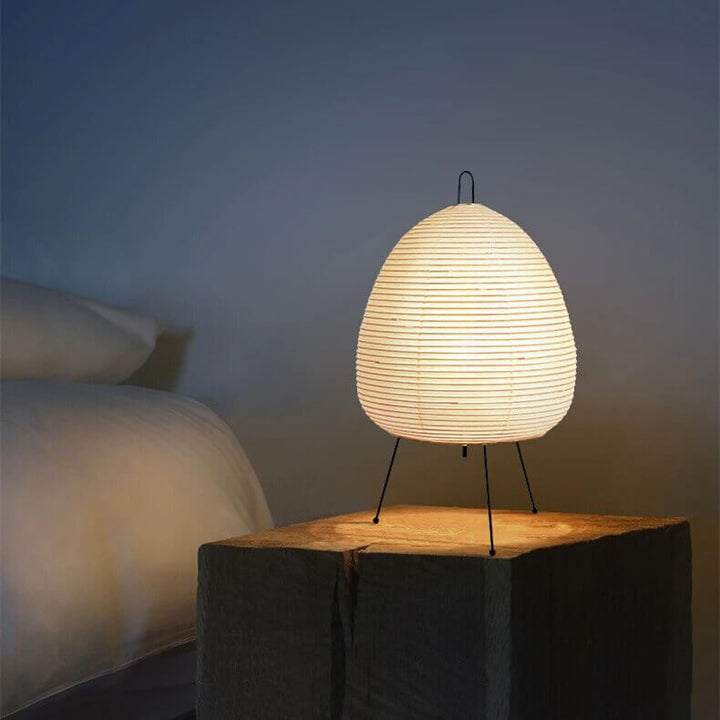 Japansk Rispapirslampe LED Bordlampe