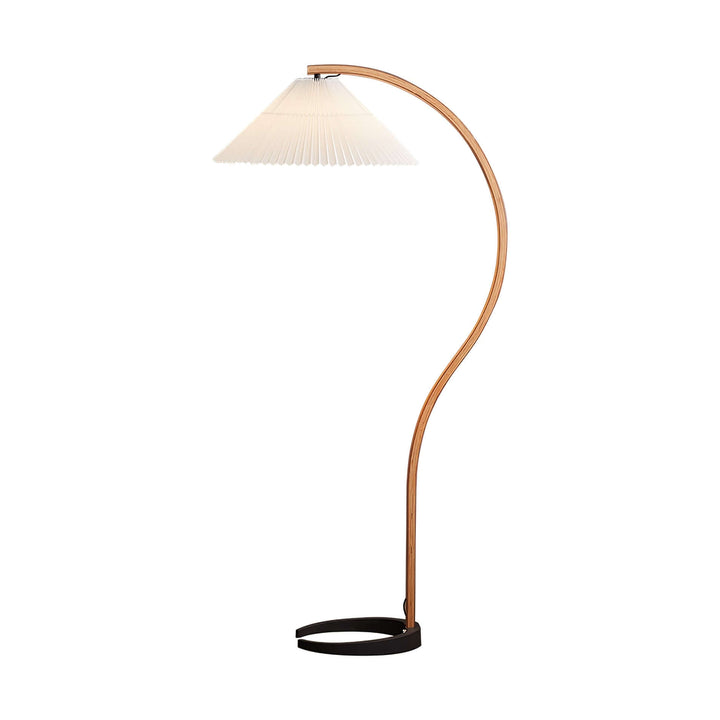 Designer Gulvlampe i Træ & Metal