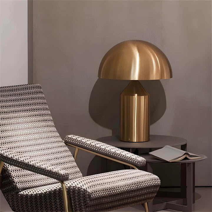 Elegant Bordlampe i Metal og Glas - Vintage Design