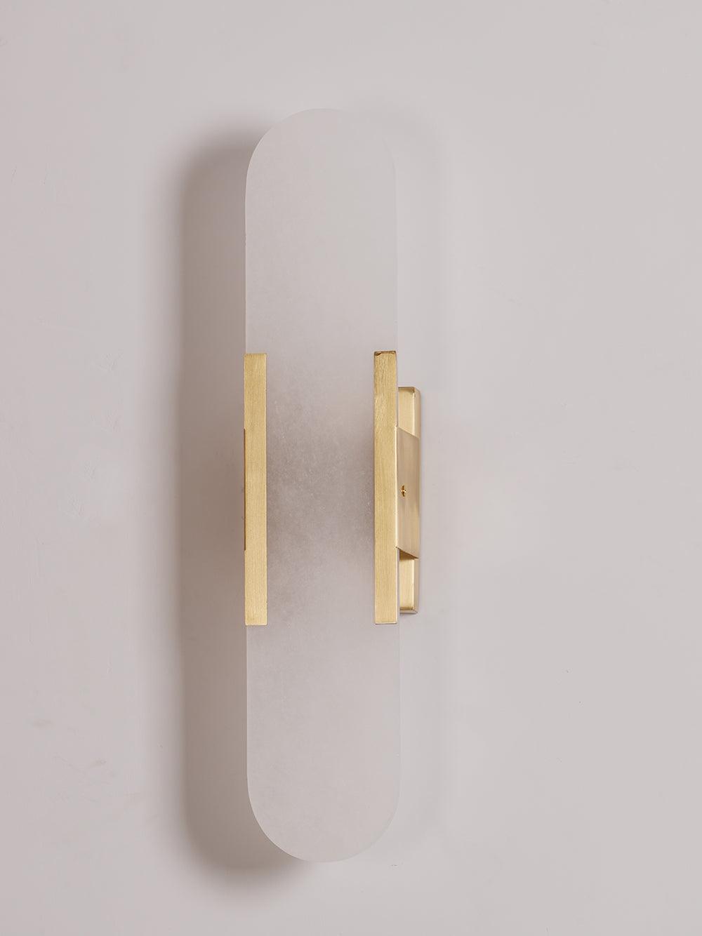 Alabast Væglampe, Aflang Design