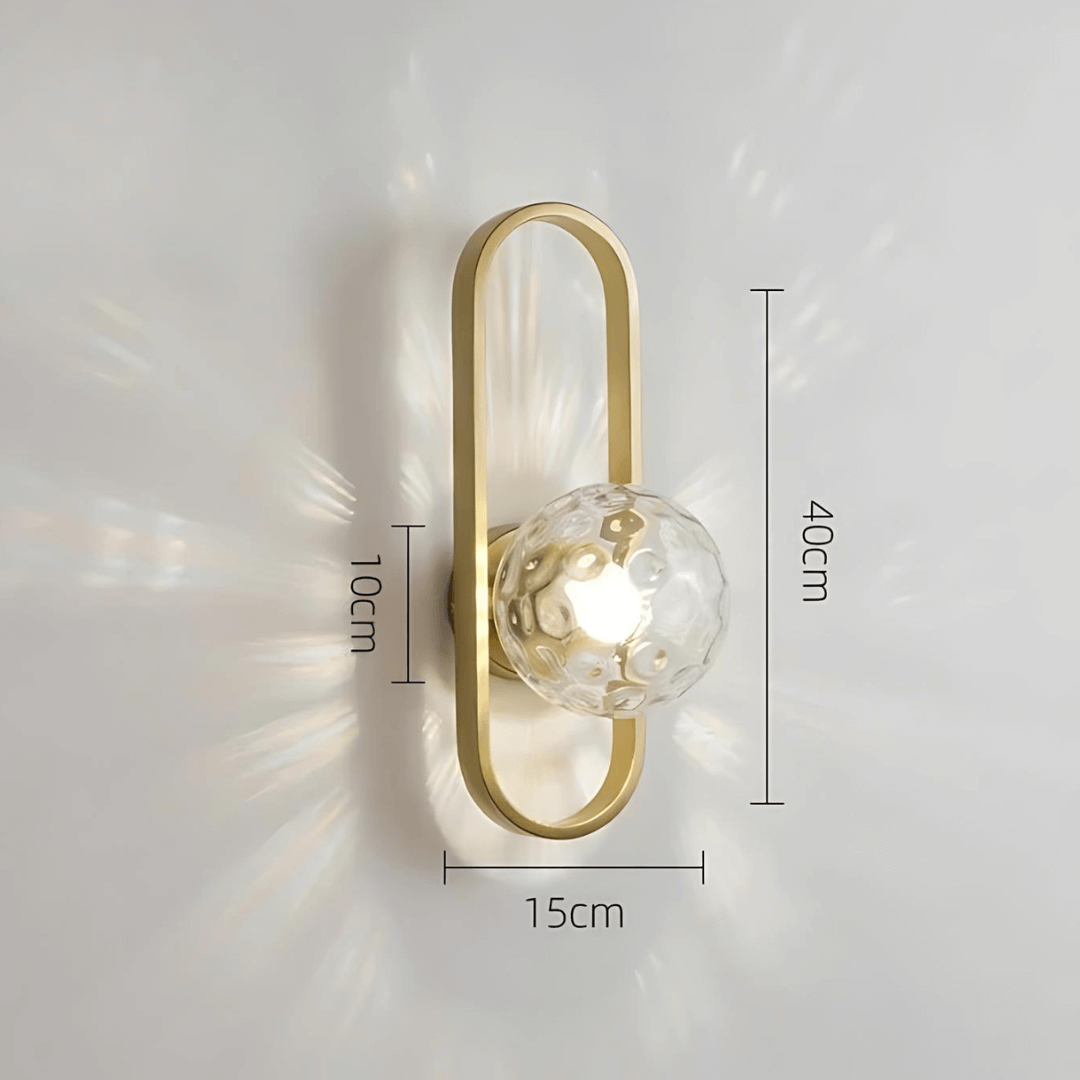 Elegant LED Væglampe m/ Matteret Glas - 40cm