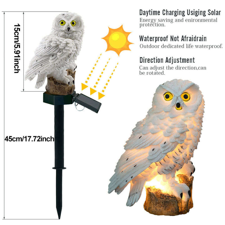 Solcelle Ugler Havebelysning (2-pak)