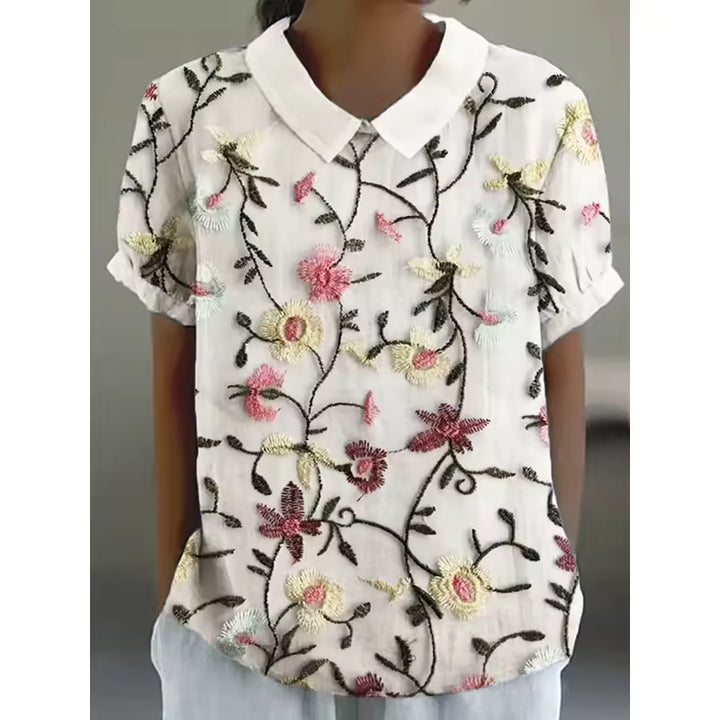 Damebluse med Blonde og Krave – Elegant Klassisk Stil til Kvinder
