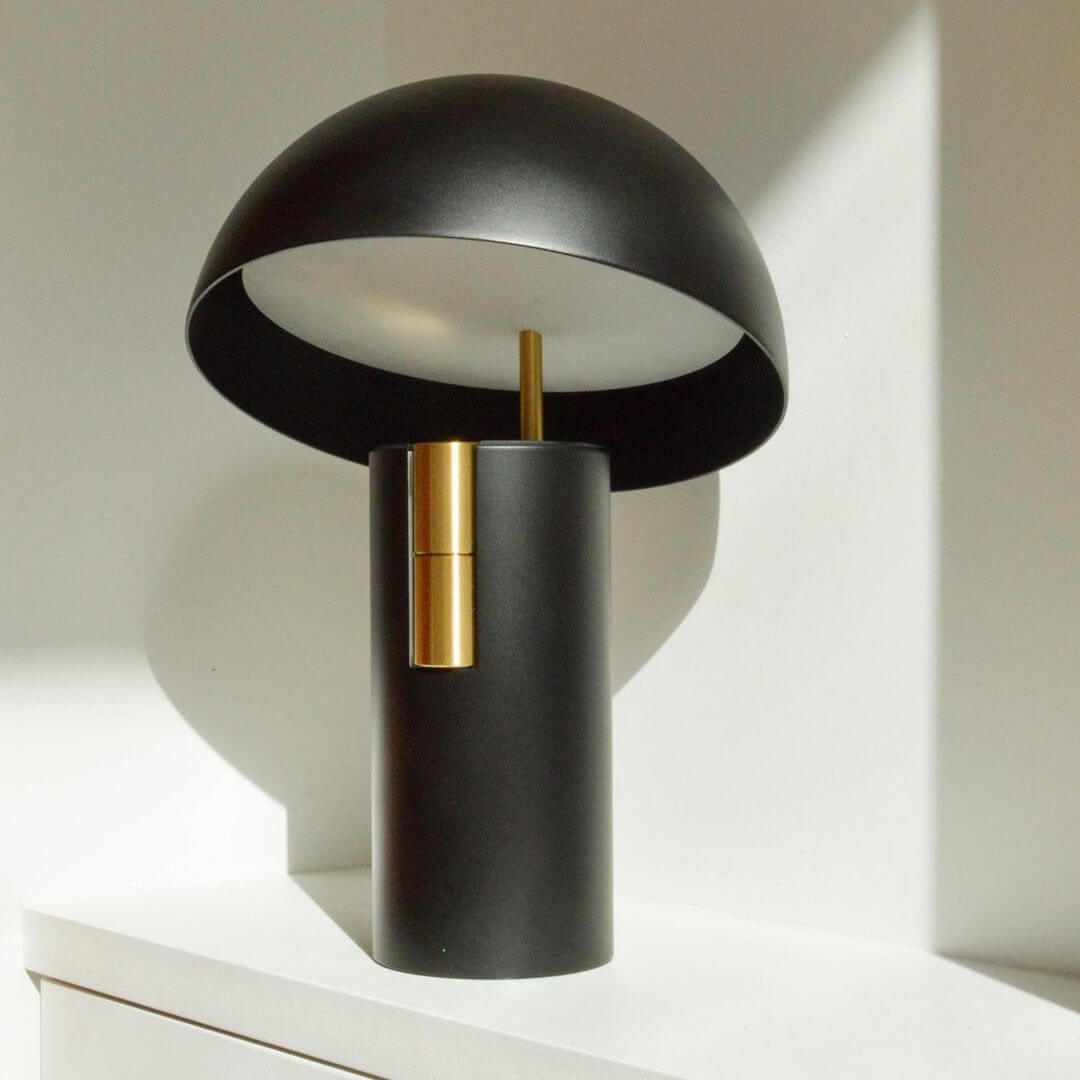 Designer Bordlampe i Metal og Glas - 30cm