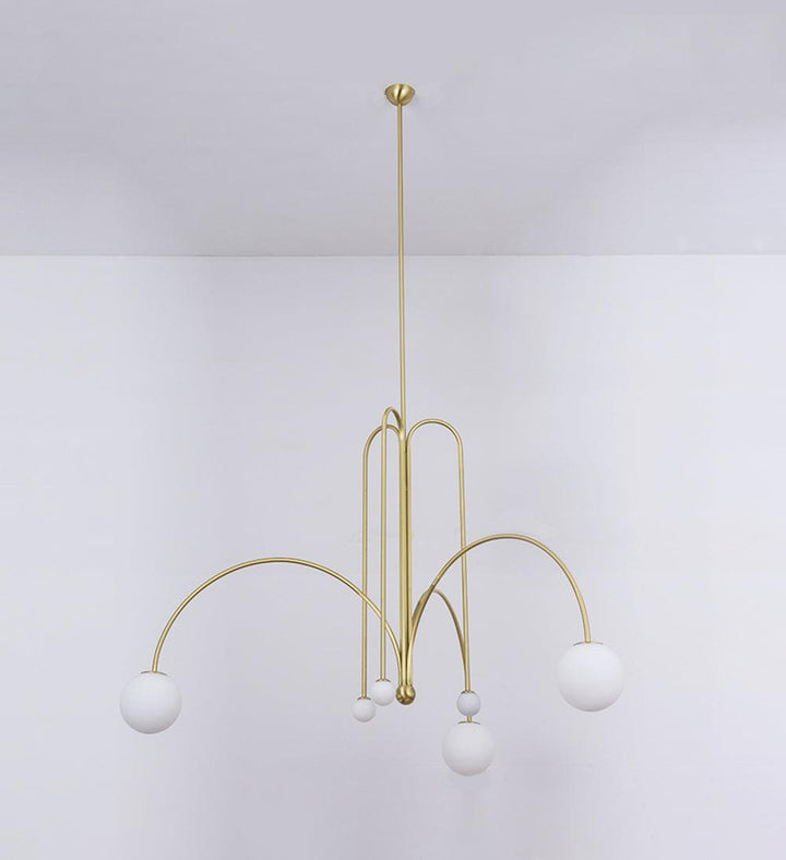 Elegant Pendel Lampe i Glas & Metal - 75/45cm
