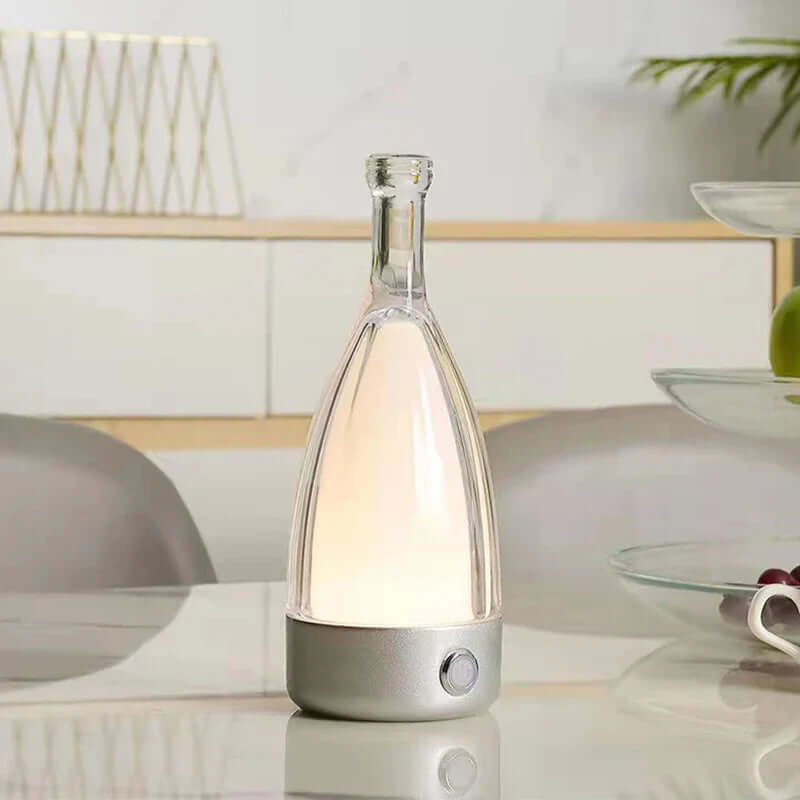 Genopladelig LED Vinflaske Natlampe