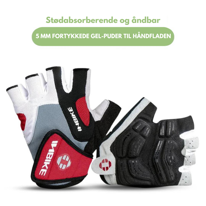 3D gel cykelhandsker med ergonomisk greb og åndbart mesh-stof, optimeret til stødabsorbering og komfort.