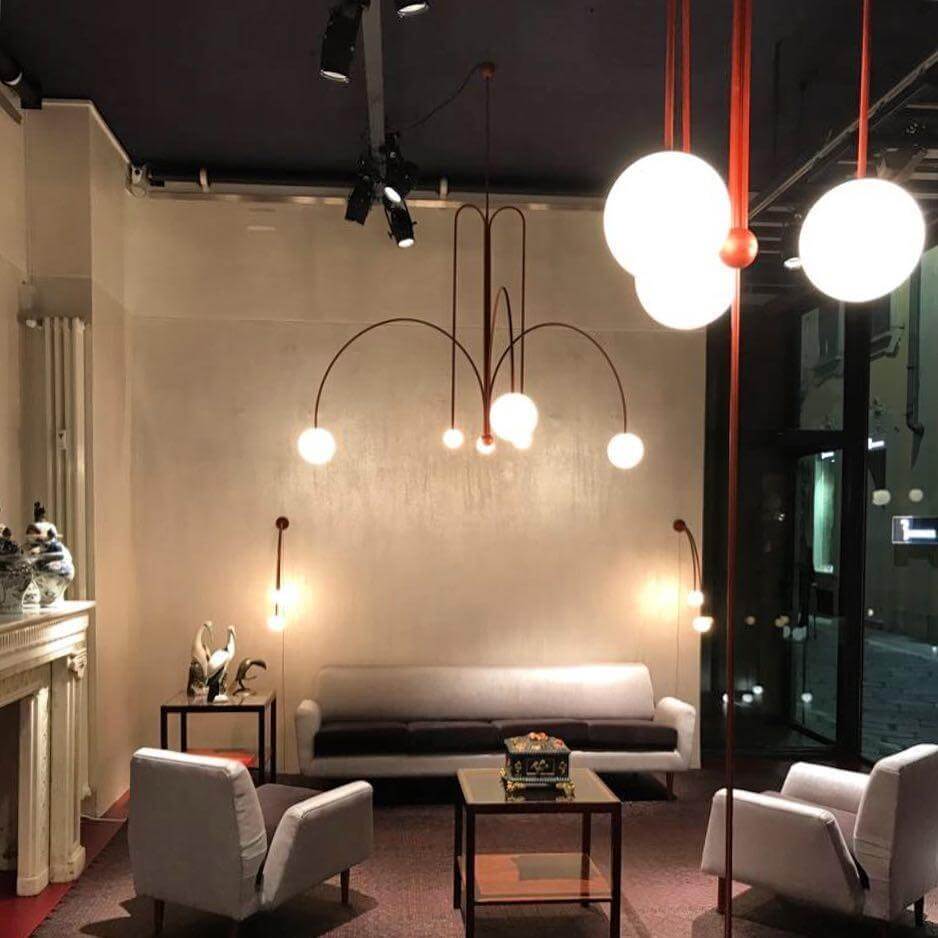 Elegant Pendel Lampe i Glas & Metal - 75/45cm