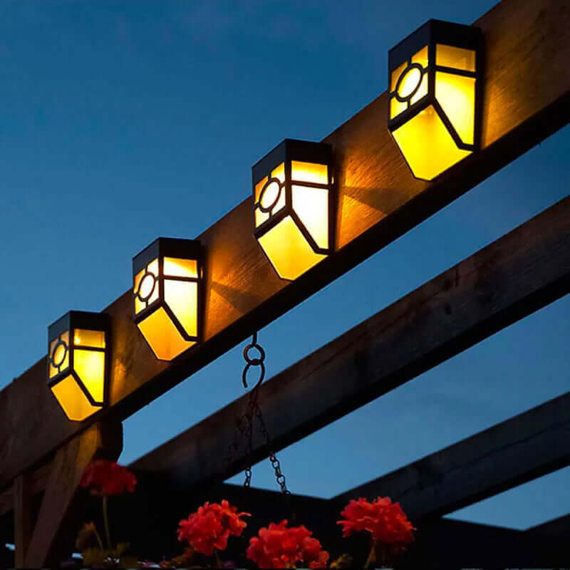 Solcelle LED Væglampe Udendørs - 2 Pak