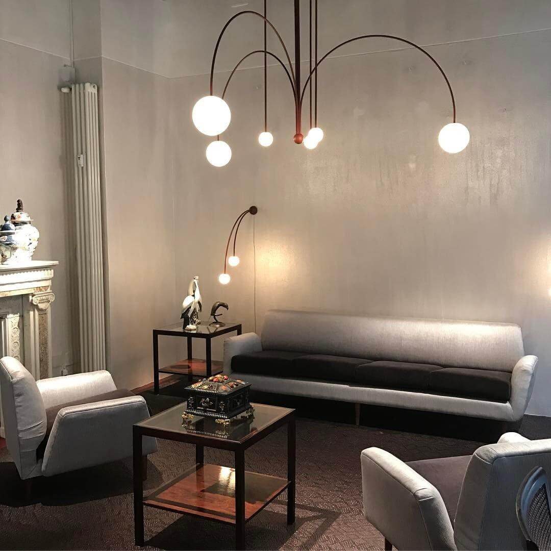 Elegant Pendel Lampe i Glas & Metal - 75/45cm