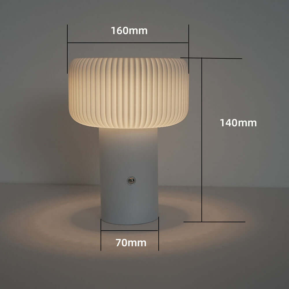LED Svampelampe med 3 Farver - 16cm