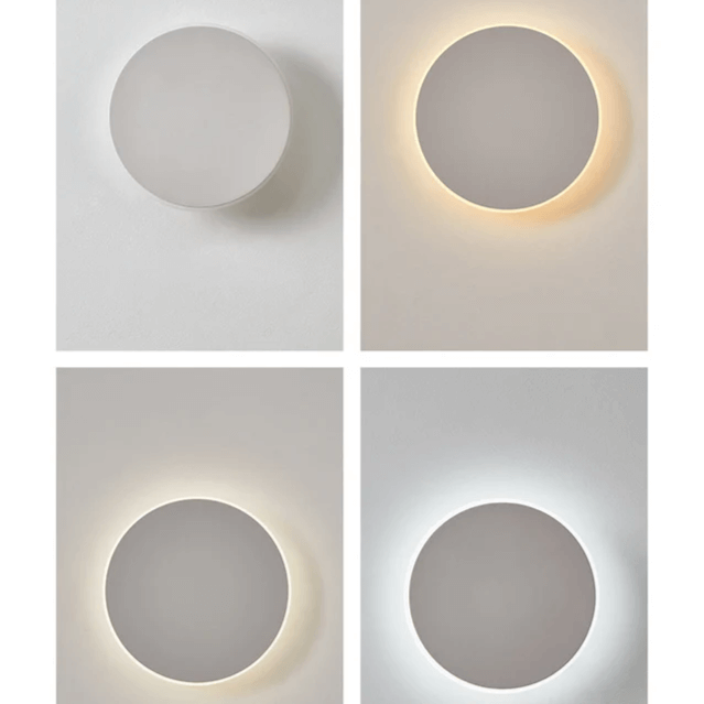 Rund LED-udendørslampe i metal