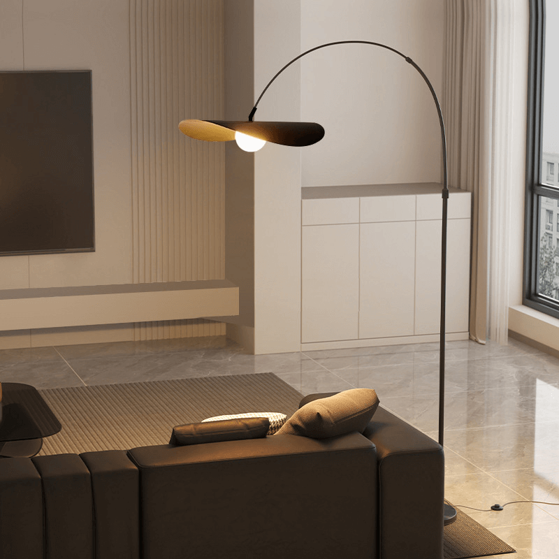 Elegant LED Gulvlampe med Justerbar Højde