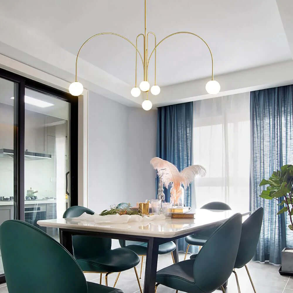 Elegant Pendel Lampe i Glas & Metal - 75/45cm