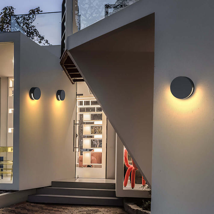 Vandtæt Udendørs Væglampe IP65 Rundt Glas Design