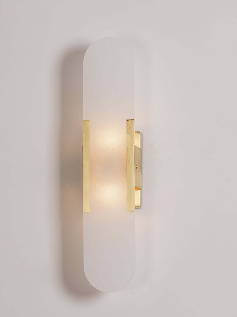 Alabast Væglampe, Aflang Design