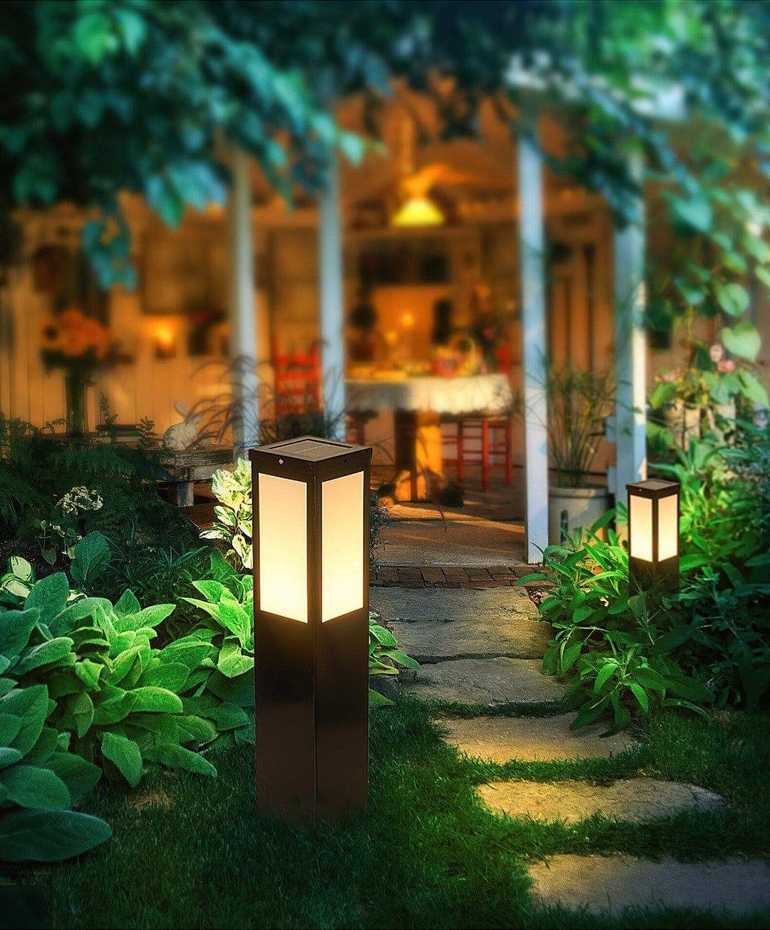 Moderne Udendørs Pullertlampe i Aluminium