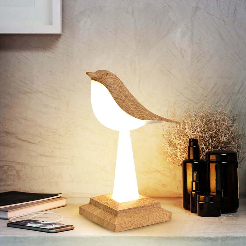 Dekorativ Fuglelampe | LED Bordlampe | 26cm