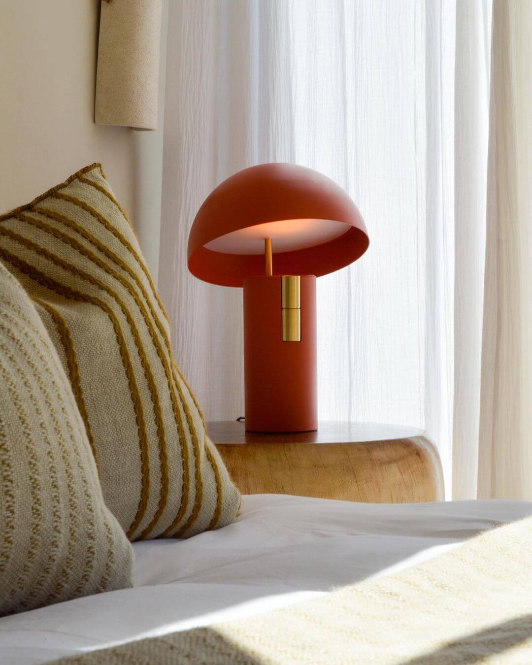 Designer Bordlampe i Metal og Glas - 30cm