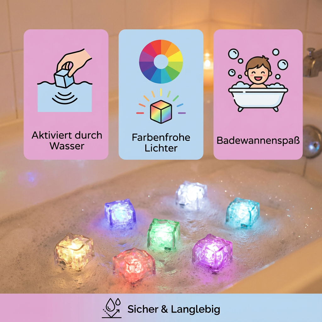 Sensorisk badelegetøj: Lysende LED badekugler til børn, perfekt til underholdning & leg i vand.