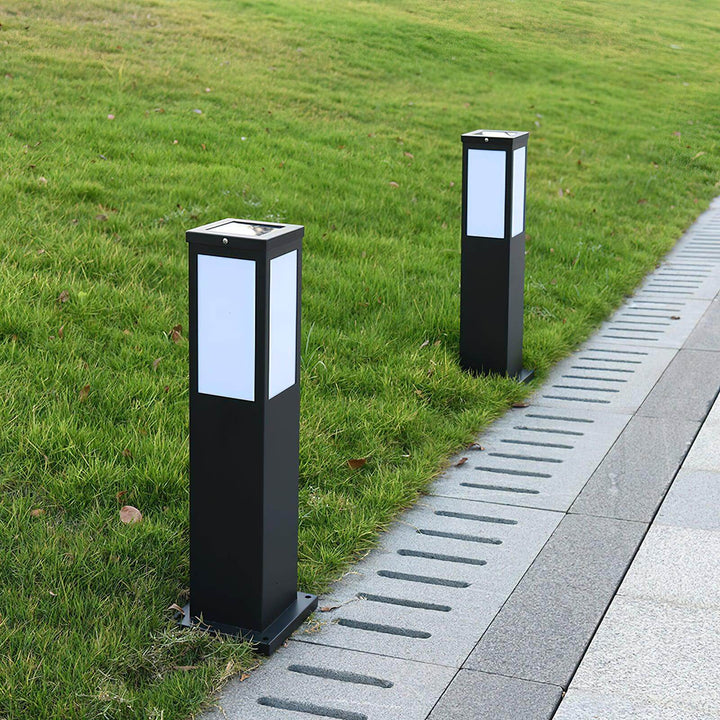 Moderne Udendørs Pullertlampe i Aluminium