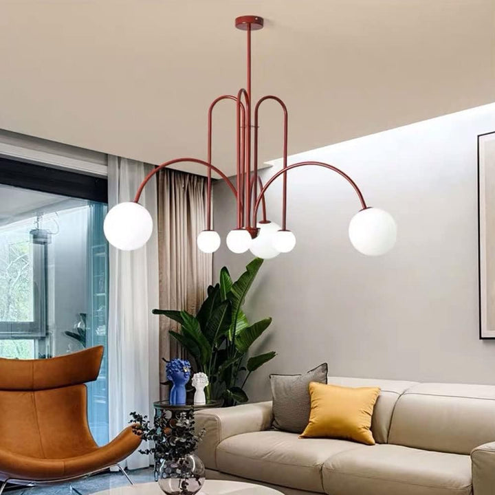 Elegant Pendel Lampe i Glas & Metal - 75/45cm