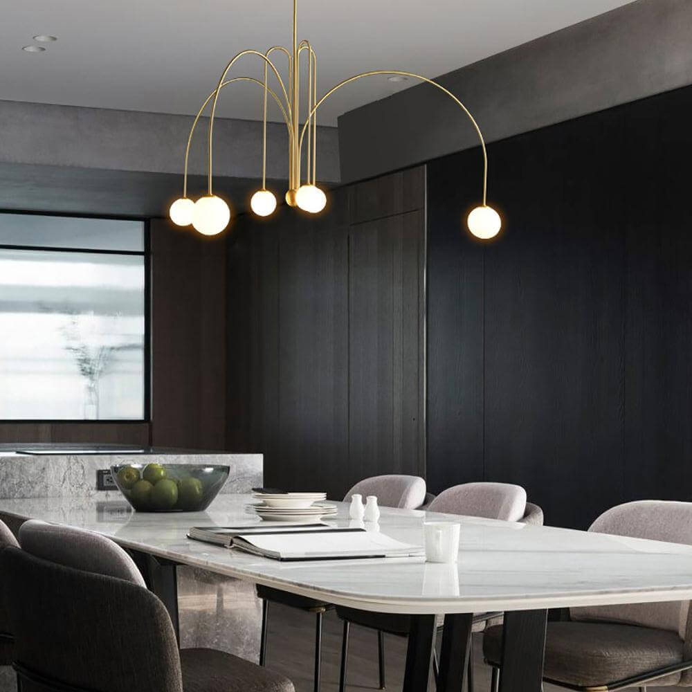 Elegant Pendel Lampe i Glas & Metal - 75/45cm