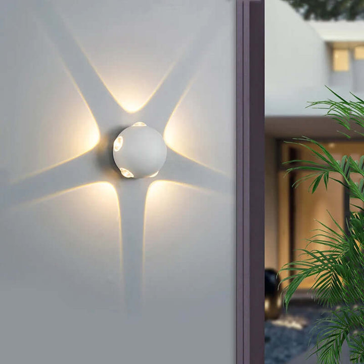 Sfærisk LED Væglampe i Aluminium