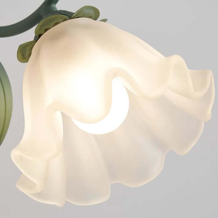 Elegant Blomster Væglampe i Jern & Akryl - 22cm