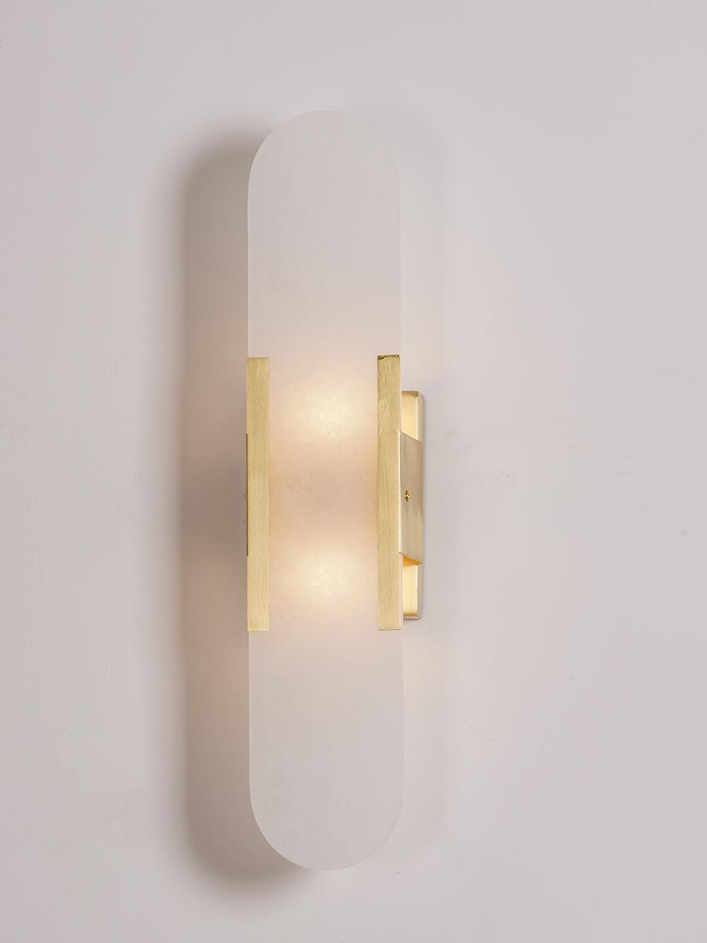 Alabast Væglampe, Aflang Design