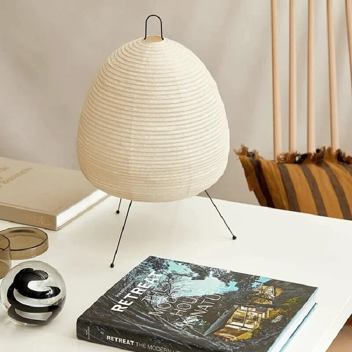 Japansk Rispapirslampe LED Bordlampe