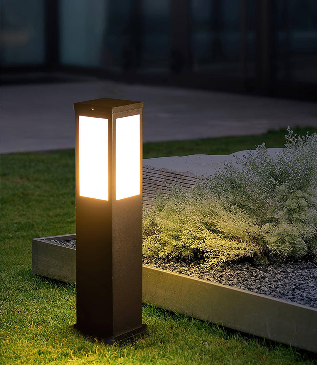 Moderne Udendørs Pullertlampe i Aluminium