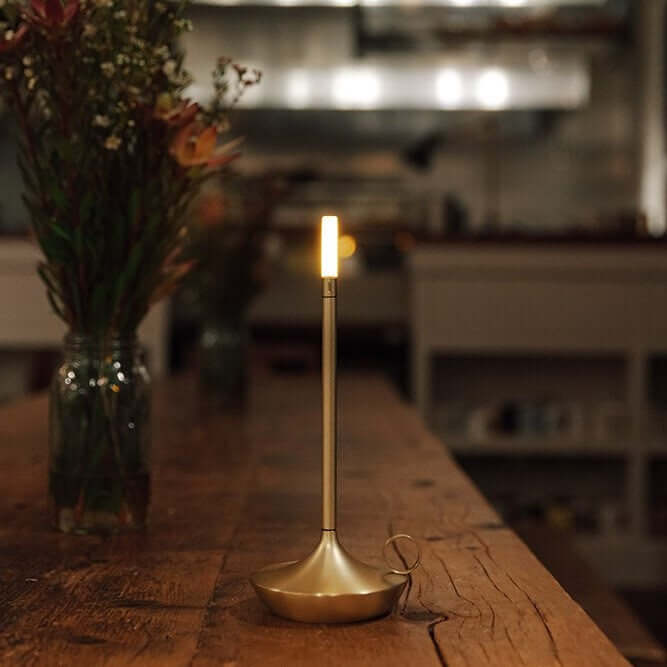 LED Stearinlyslampe m. Dæmper - 23cm