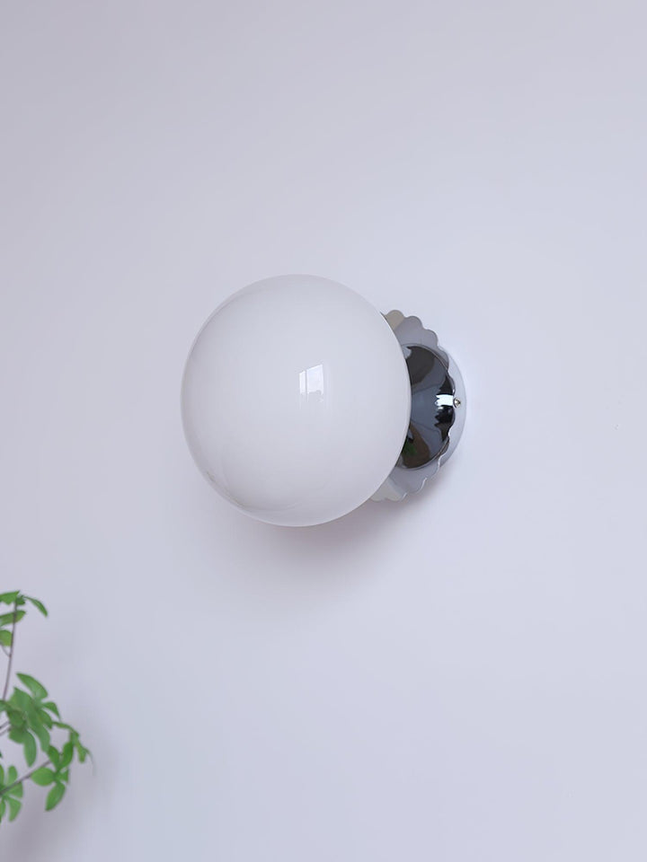 Elegant Væglampe i Glas og Metal - 20cm