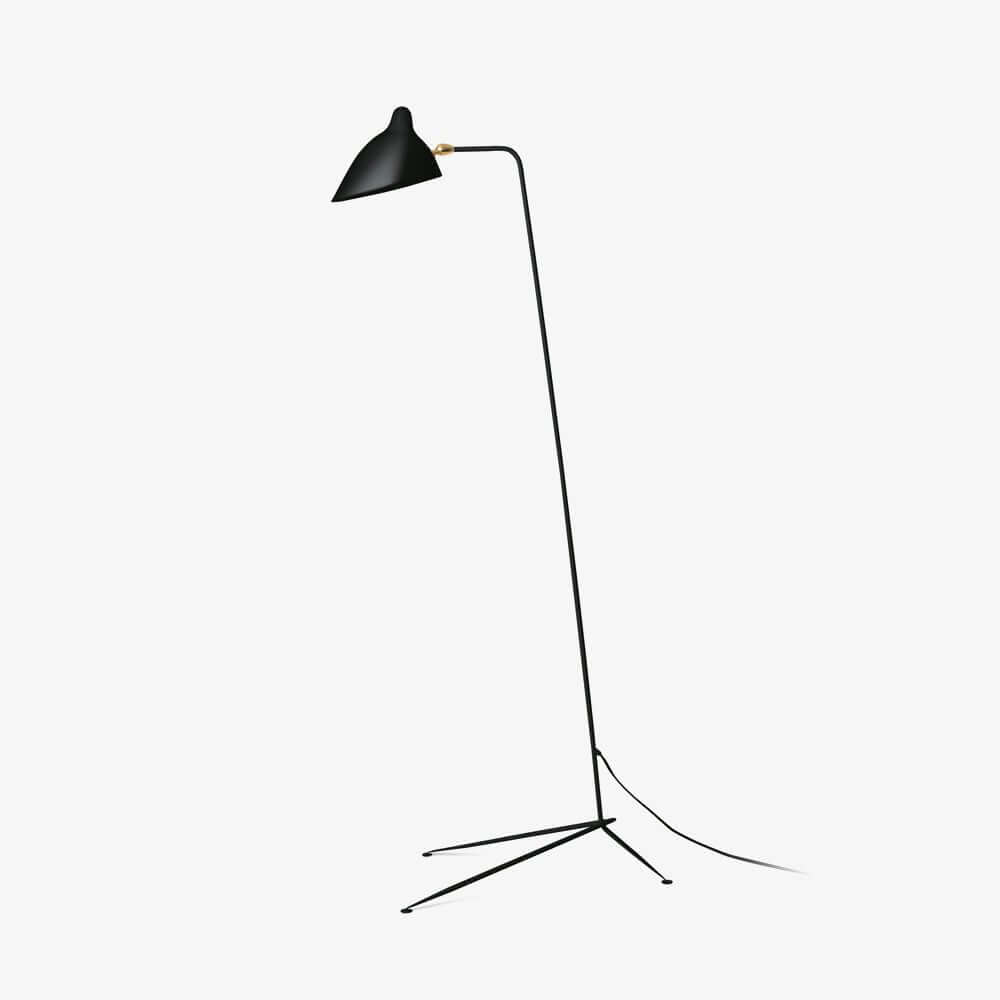 Justerbar 3-armet gulvlampe i metal