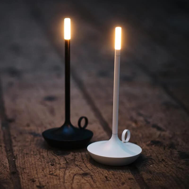 LED Stearinlyslampe m. Dæmper - 23cm