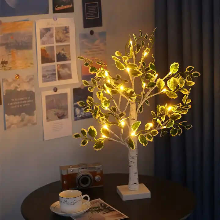 Lysende Juletræ 50cm med LED - Batteridrevet