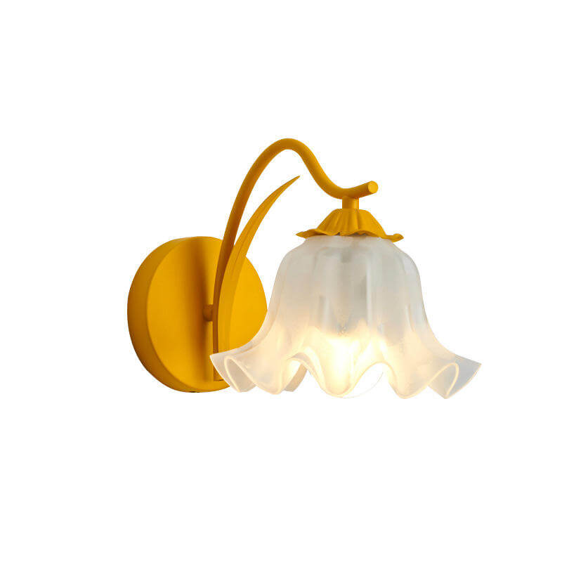 Elegant Retro Blomster Væglampe