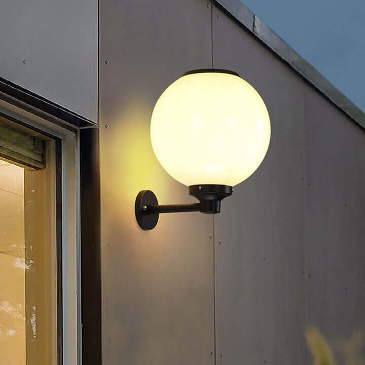 Solcelle Væglampe Udendørs - Vandtæt Kugle Design