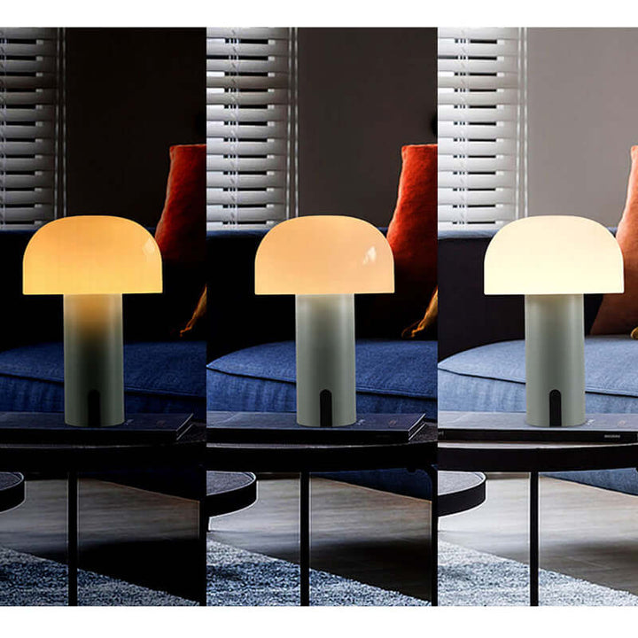 Dæmpbar Champignon Bordlampe - Trådløs LED Lampe