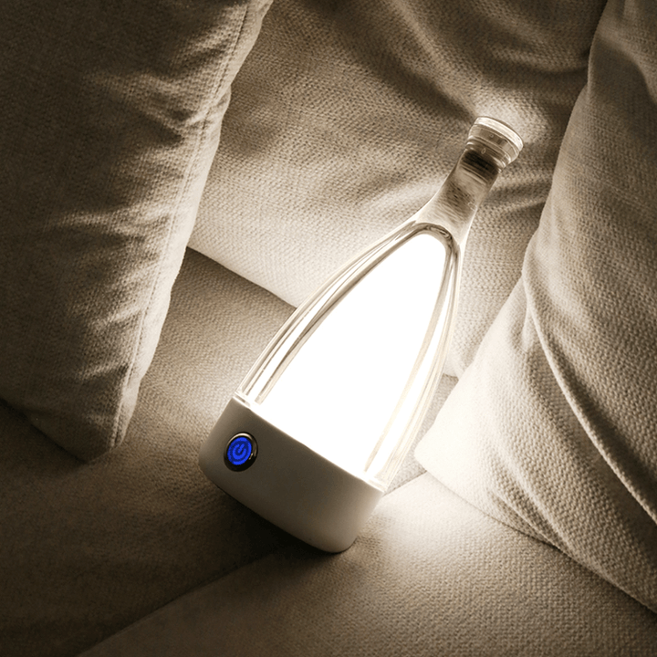 Genopladelig LED Vinflaske Natlampe