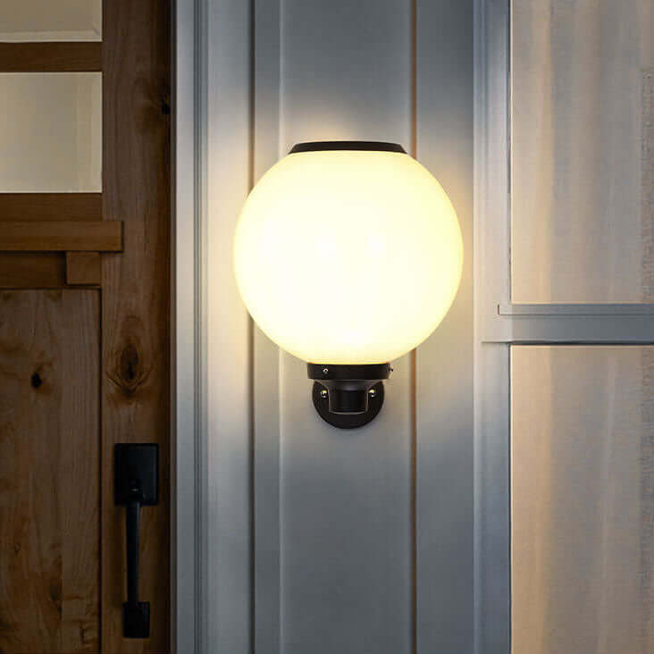 Solcelle Væglampe Udendørs - Vandtæt Kugle Design