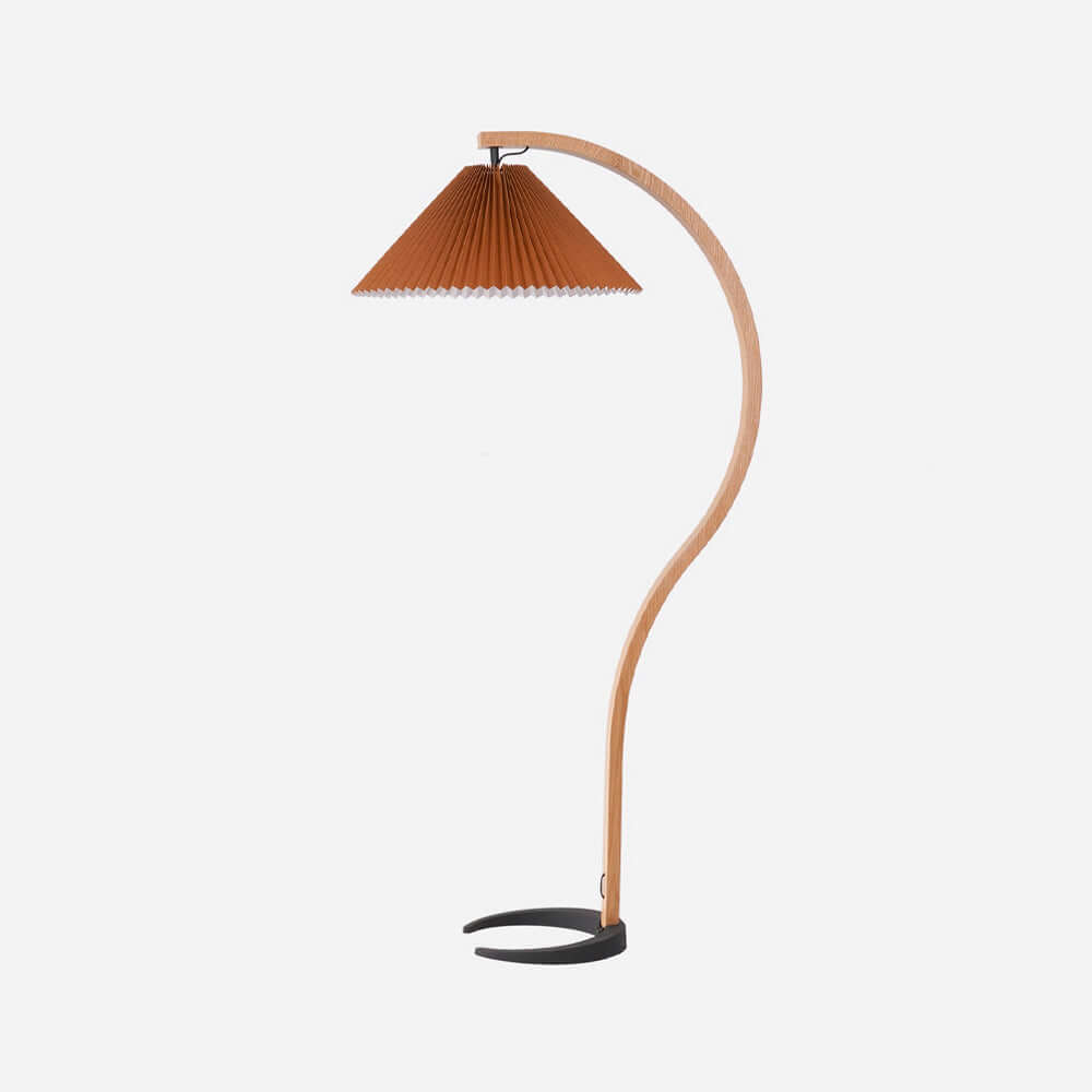 Designer Gulvlampe i Træ & Metal