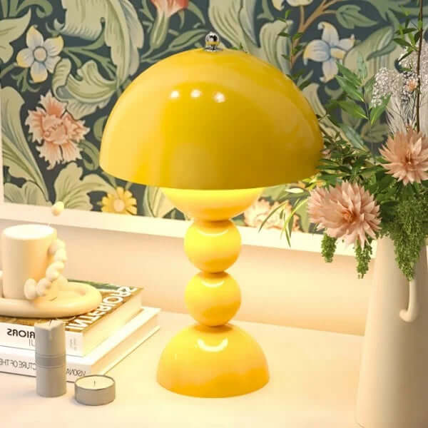Bærbar LED Bordlampe med Blomsterdesign